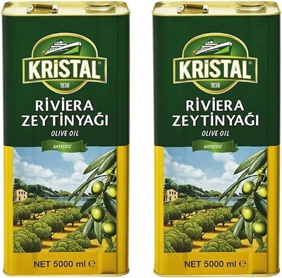 Kristal Riviera Zeytinyağı Teneke, 5L, 2li Paket