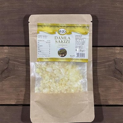 KRK Gıda Doğal Damla Sakızı 20g – Saf Sakız Reçinesi | Geleneksel Lezzet, Tatlı ve Kahveler İçin Mükemmel Aroma | Katkısız & Yüksek Kalite Gum Mastic