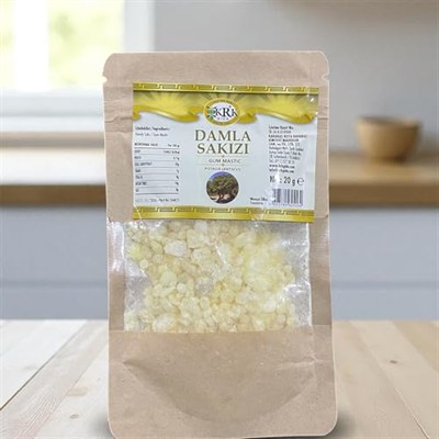 KRK Gıda Doğal Damla Sakızı 20g – Saf Sakız Reçinesi | Geleneksel Lezzet, Tatlı ve Kahveler İçin Mükemmel Aroma | Katkısız & Yüksek Kalite Gum Mastic