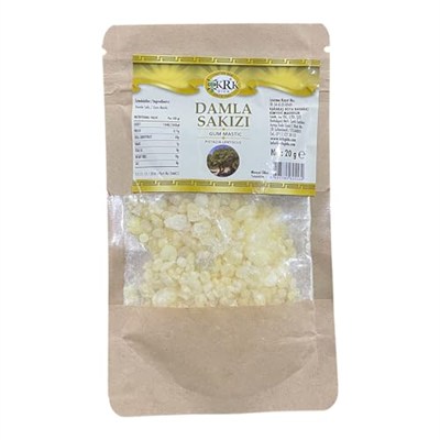 KRK Gıda Doğal Damla Sakızı 20g – Saf Sakız Reçinesi | Geleneksel Lezzet, Tatlı ve Kahveler İçin Mükemmel Aroma | Katkısız & Yüksek Kalite Gum Mastic