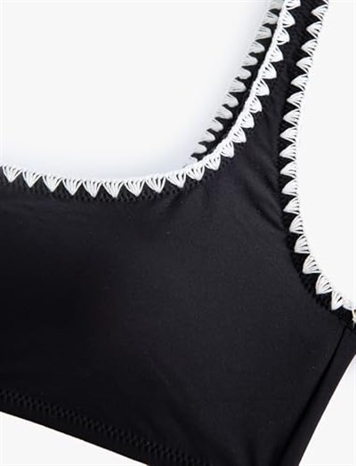 Kroşe Detaylı Bralet Bikini Üstü Pedli