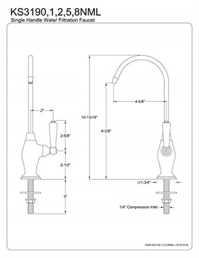 KS3195NML Magellan Design 1/4 Turn Water Filter Faucet, Oil Rubbed Bronze