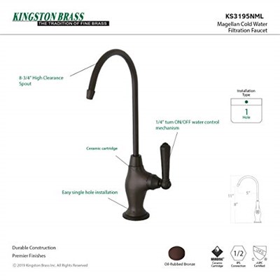 KS3195NML Magellan Design 1/4 Turn Water Filter Faucet, Oil Rubbed Bronze
