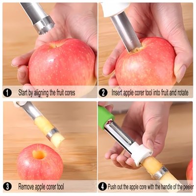 Küçük Elma Oyma Aleti Paslanmaz Çelik Mutfak Çekirdeği Temizleme Aracı Cupcake Corer Apple Soyucu Özlü Elma, Armut, Dolmalık Biber, Kek için