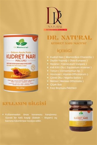 Kudret Narı Macunu Bal Keçiboynuzu Bitki Karışımlı Bitter Melon Macun 240 Gr