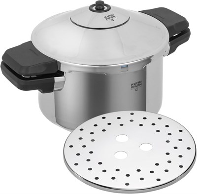 KUHN RIKON 3016 Düdüklü Tencere/Düdüklü Tencere DUROMATIC Inox Yan Sap Modeli, İndüksiyon, Paslanmaz Çelik, Gümüş, 4 Litre/24 cm