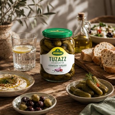 Kühne Tuz Azaltılmış Kornişon Turşusu 670 gr