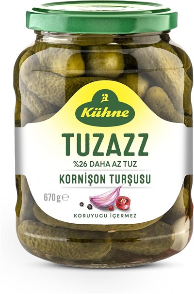 Kühne Tuz Azaltılmış Kornişon Turşusu 670 gr