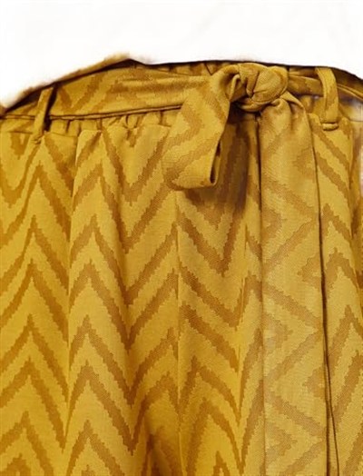 Kumaş Detaylı Bağlamalı Pantolon