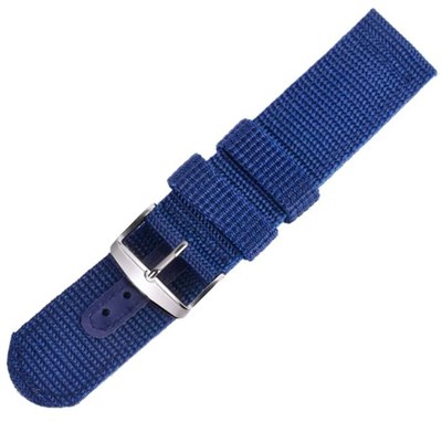Kumaş Perlon Koyu Lacivert 24mm Spor Saat Kordonu Kayışı Nato Zul