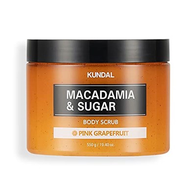 KUNDAL Macadamia Özlü Vücut Peelingi Macadamia & Sugar Body Scrub 550g (Pink Grapefruit)