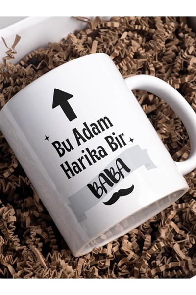 Kupa Bardak Babalar Günü Tasarım, Temalı Porselen Kupa, Hediyelik Kupa, Baskılı Kupa Desenli Kupa Bardak
