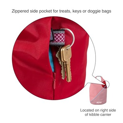 Kurgo PETSAFE KIBBLE KURU MAMA TAŞIYICI Kırmızı