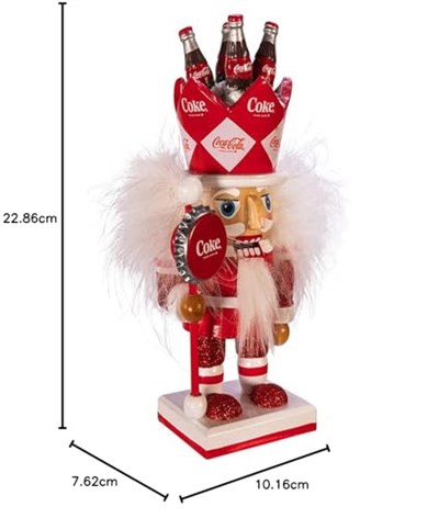 Kurt S. Adler Coca-Cola Fındıkkıran - Coca-Cola Karakterli - 20 cm - Çok Renkli