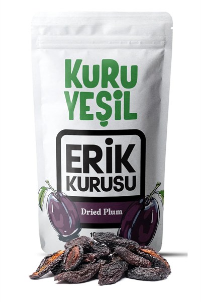 Kuru Yeşil Doğal Kuru Erik 50 gr - Şekersiz ve Katkısız, Sağlıklı Atıştırmalık, Yüksek Lifli, Vegan ve Glutensiz Kuru Meyve