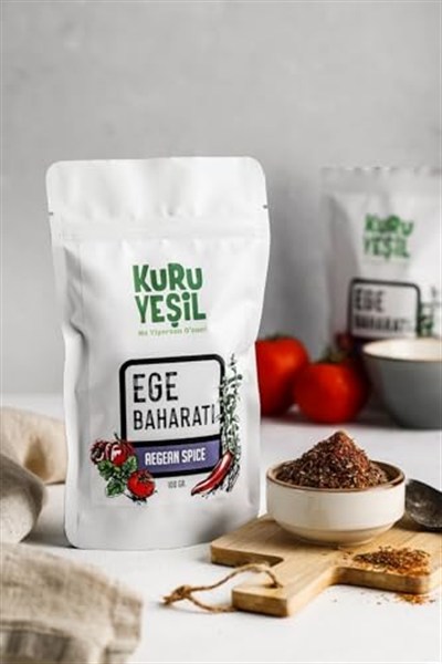 Kuru Yeşil Kahvaltılık Baharat - Kızarmış Patates Baharatı Sebze Çeşnisi - Ege Baharatı Çeşni - 100 gr