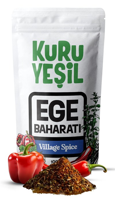Kuru Yeşil Kahvaltılık Baharat - Kızarmış Patates Baharatı Sebze Çeşnisi - Ege Baharatı Çeşni - 100 gr