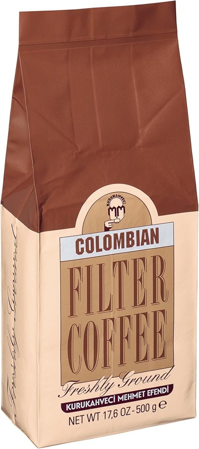 Kurukahveci Mehmet Efendi Colombian Filtre Kahve Folyo 500 gr