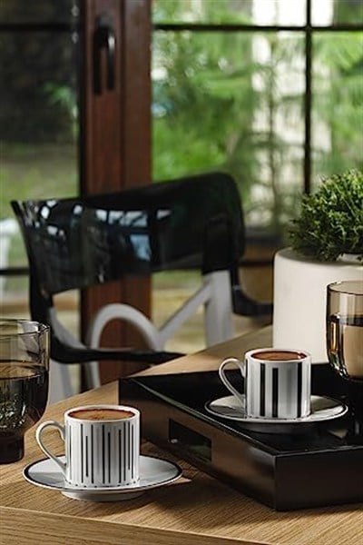 Kütahya Porselen 11722 Pilea 4 Parça 2 Kişilik Kahve Takımı