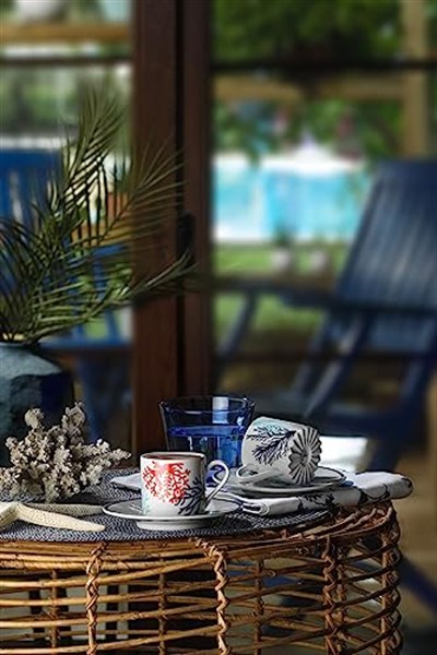 Kütahya Porselen 12216 Pilea 4 Parça 2 Kişilik Kahve Takımı