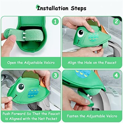 Küvet için Banyo Ağzı Kılıfı, Banyo Zamanında Çarpma Başından Bebek Duşu Koruyucu Kapak, Sevimli Yumuşak Karikatür Balık Su Musluğu Keyifli Güvenli Banyolar Banyo için Ağız Koruyucu Kapak