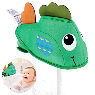 Küvet için Banyo Ağzı Kılıfı, Banyo Zamanında Çarpma Başından Bebek Duşu Koruyucu Kapak, Sevimli Yumuşak Karikatür Balık Su Musluğu Keyifli Güvenli Banyolar Banyo için Ağız Koruyucu Kapak