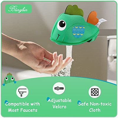 Küvet için Banyo Ağzı Kılıfı, Banyo Zamanında Çarpma Başından Bebek Duşu Koruyucu Kapak, Sevimli Yumuşak Karikatür Balık Su Musluğu Keyifli Güvenli Banyolar Banyo için Ağız Koruyucu Kapak