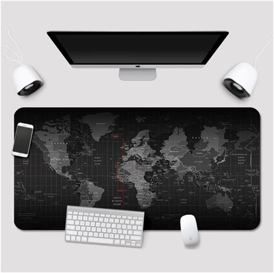 Kuzeys Büyük Boy 88x40 XXL Dünya Desenli Mouse Pad Kauçuk Kaymaz Alt Taban, Yumuşak Kumaş Oyuncu MousePad, Bilgisayar ve Dizüstü, Notebook Uyumlu 88 40