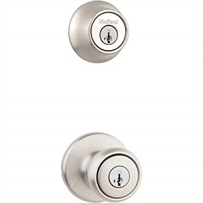 Kwikset 96900-381 690T 15 SMT BBPKG Saten Nikel Tylo Giriş Combo Seti