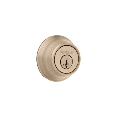 Kwikset Antik Pirinç SmartKey® özelliğine sahip 660 Tek Silindir Sürgü