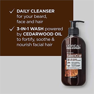L’Oréal Paris MEN EXPERT BARBER CLUB 3IN1 WASH 200ML