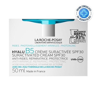 La Roche-Posay Hyalu B5 Kırışıklık Karşıtı Dolgunlaştırıcı Nemlendirici SPF 30 Krem Yeniden Dolum Paketi 50 ml