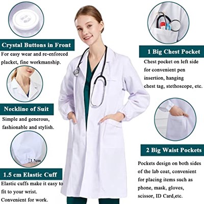 Laboratuvar önlüğü, beyaz, pamuk, doktor önlüğü, erkek, kadın, kimya önlüğü, okul mantosu, hijyenik, uzun kollu, tıp, doktor mantosu, beyaz önlük, pamuklu önlük, cepli, laboratuvar, kostümlü oyun, öğr