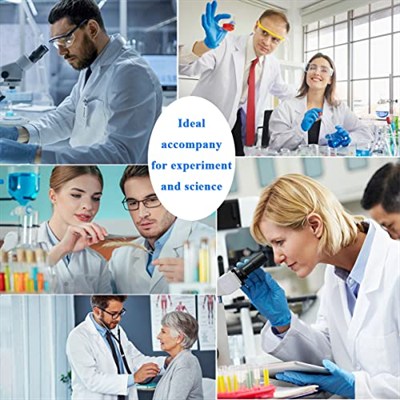 Laboratuvar önlüğü, beyaz, pamuklu, doktor önlüğü, erkek, kadın, manto, hijyen, uzun kollu, düğmeli ve 3 cepli, kimyasal önlük, okul, üniseks, laboratuvar, üniversite, iş için