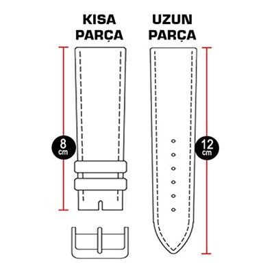 Lacivert Floter Hakiki Deri Saat Kordonu Kayış 18-20-22-24mm