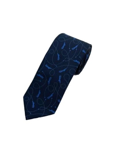 Lacivert Mavi Motif Desen Kravat