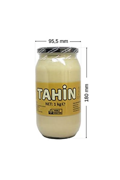 Laçoko 1 Kg Cam Kavanoz Tahin -%100 Doğal - Şekersiz- Katkısız - Veganlara Uygun - İnce Öğütülmüş Susam - Geleneksel Lezzet - Kahvaltı İçin İdeal - Pekmezle Karıştırılabilir - Demir Kaynağı