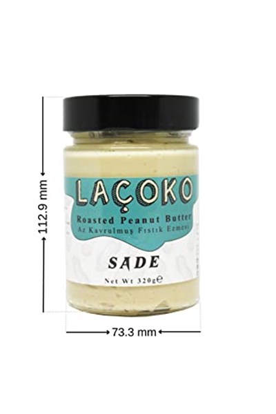 LAÇOKO 320 Gram Deneme Serisi Çifte Kavrulmuş Fıstık ve Az Kavrulmuş Fıstık Ezmesi