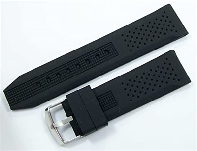 Lacost Model Silikon Saat Kordonu Siyah 20mm Slikon Kordon Kolçak