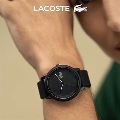 Lacoste Erkek analog kuvars saat silikon bileklik