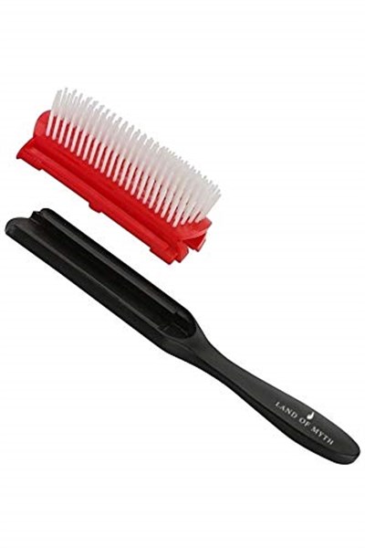 LAND OF MYTH - LOM1211 Styling Brush 9 Sıra Şekillendirme Fırçası Curly Girl Kıvırcık Kız Metodu Fırçası (Siyah)