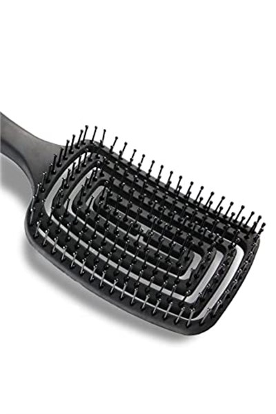 LAND OF MYTH - LOM1271 Üç Boyutlu Esnek Saç Açma ve Tarama Fırçası, Flexible Pro Brush (Siyah)