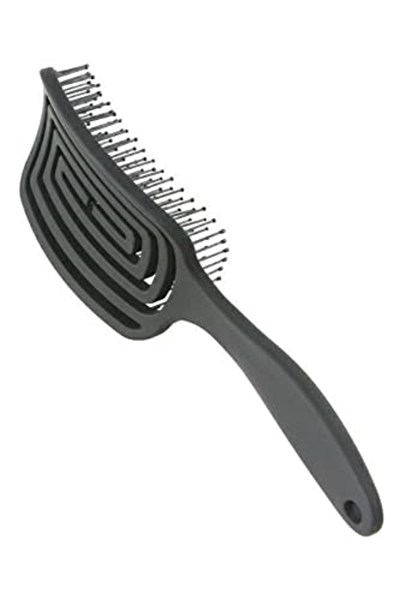 LAND OF MYTH - LOM1271 Üç Boyutlu Esnek Saç Açma ve Tarama Fırçası, Flexible Pro Brush (Siyah)