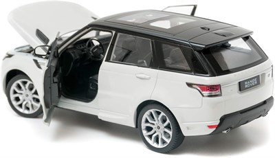 Land Rover Range Rover Sport, beyaz/siyah, model araba, hazır model, Welly 1:24