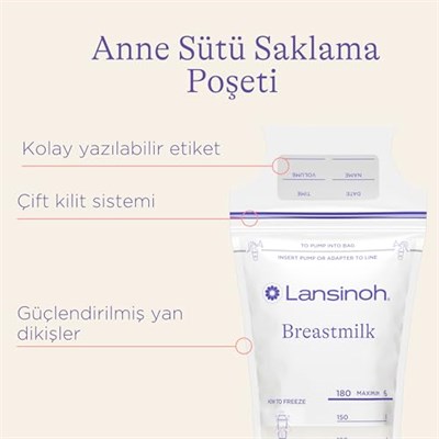 Lansinoh Anne Sütü Saklama Poşeti 50 adet - Seçenekler: 25 Adet, 50 Adet