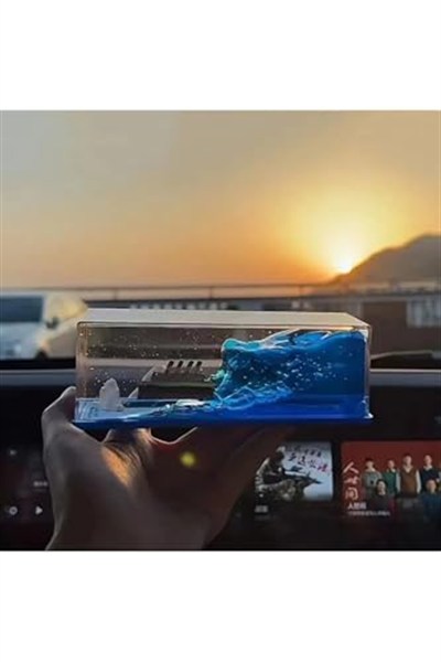 Lapidaria Batmayan Aşk Gemisi Sevgililer Günü Hediyesi Batmayan Gemi Akvaryum Süsü Ve Lotus Kolye