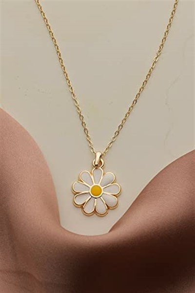 Lapidaria Papatya Altın Kaplamalıı Kolye