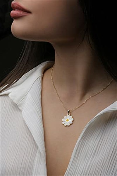 Lapidaria Papatya Altın Kaplamalıı Kolye