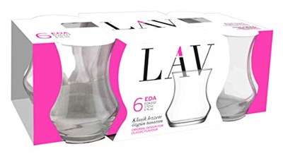 LAV Eda 6lı Çay Bardağı - Seçenekler: Ajda, Alya, Asena, Dem, Derin, Eda, İnci, 170 cc, 95 mm...