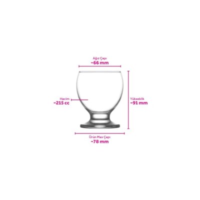 Lav, Nectar 6Lı Meşrubat Bardağı, Nectar, LV-NEC346F215 cc, Şeffaf